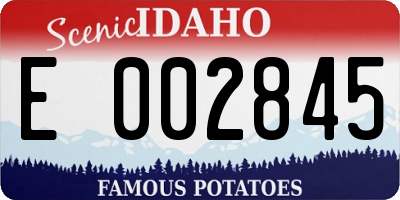 ID license plate E002845