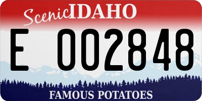 ID license plate E002848