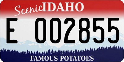 ID license plate E002855