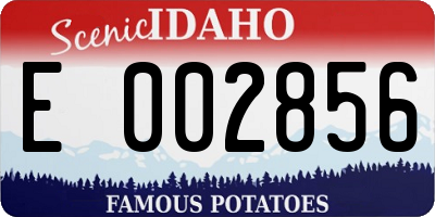 ID license plate E002856