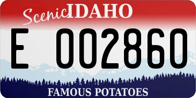 ID license plate E002860