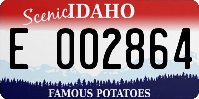 ID license plate E002864