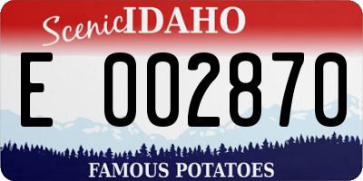 ID license plate E002870