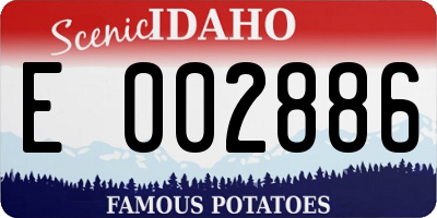 ID license plate E002886