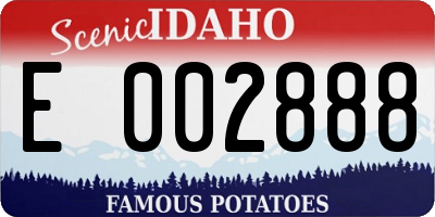 ID license plate E002888