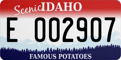 ID license plate E002907