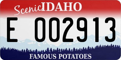 ID license plate E002913