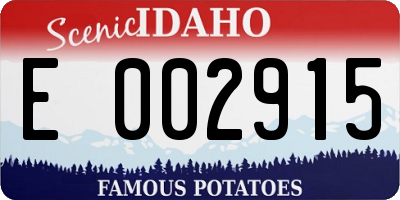 ID license plate E002915