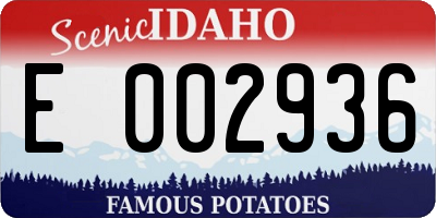 ID license plate E002936