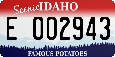 ID license plate E002943