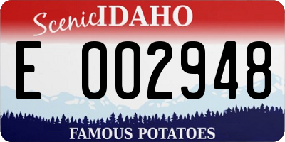 ID license plate E002948