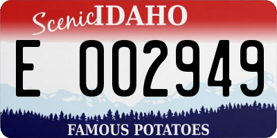 ID license plate E002949