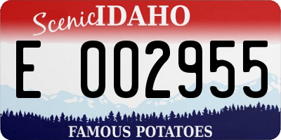 ID license plate E002955