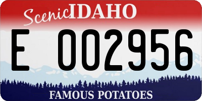 ID license plate E002956