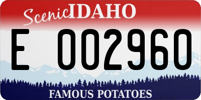 ID license plate E002960