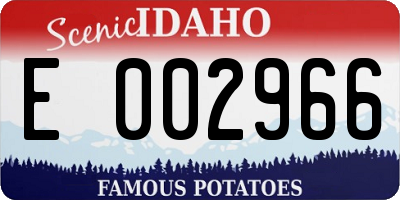 ID license plate E002966