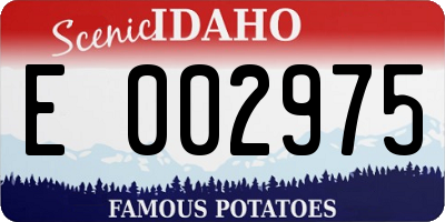 ID license plate E002975