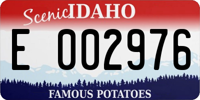 ID license plate E002976