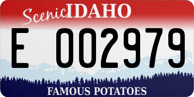 ID license plate E002979
