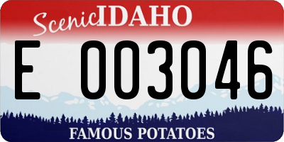 ID license plate E003046
