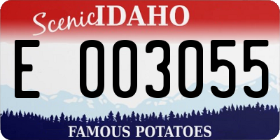 ID license plate E003055