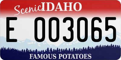 ID license plate E003065