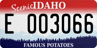 ID license plate E003066