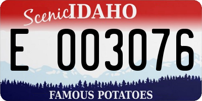 ID license plate E003076
