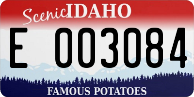 ID license plate E003084