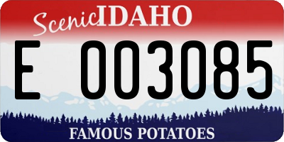 ID license plate E003085