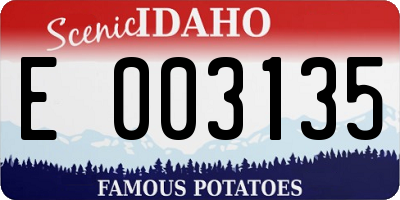 ID license plate E003135