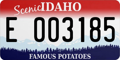 ID license plate E003185