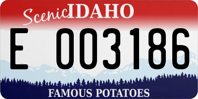 ID license plate E003186