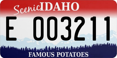 ID license plate E003211