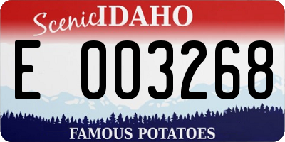 ID license plate E003268