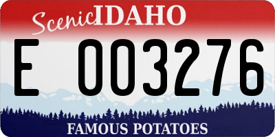 ID license plate E003276