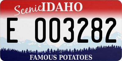 ID license plate E003282