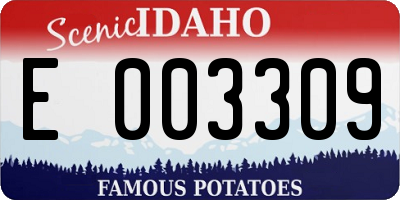 ID license plate E003309