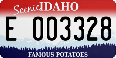 ID license plate E003328