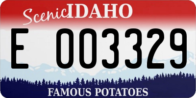 ID license plate E003329