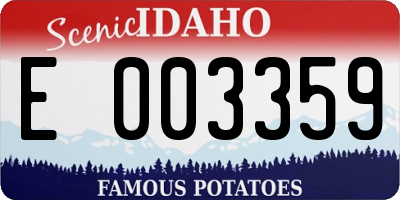 ID license plate E003359
