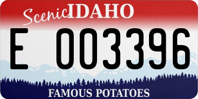 ID license plate E003396