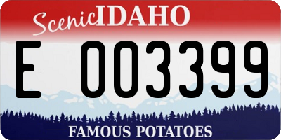 ID license plate E003399