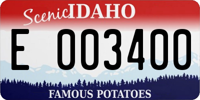 ID license plate E003400