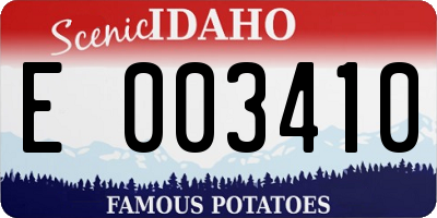 ID license plate E003410