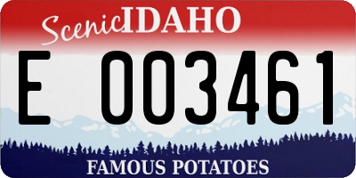 ID license plate E003461