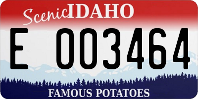 ID license plate E003464