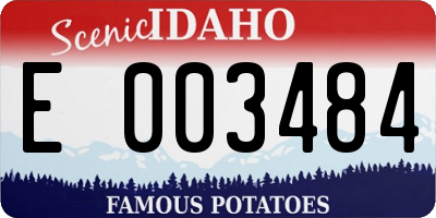 ID license plate E003484