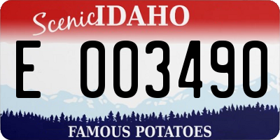 ID license plate E003490