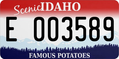 ID license plate E003589